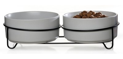 Kit double écuelle TARO, 880 ml, gris