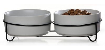 Kit double écuelle TARO, 880 ml, gris