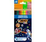 BIC KIDS Crayon de couleur Cosmo, étui en carton de 12
