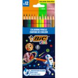 BIC KIDS Crayon de couleur Cosmo, étui en carton de 12