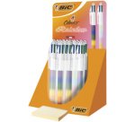 BIC Stylo à bille 4 Colours Rainbow Mix, présentoir de 30