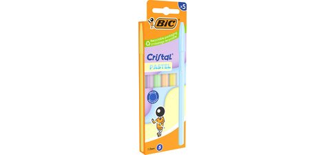 BIC Cristal Pastel Ballpoint Pen, assorted, pack of 10