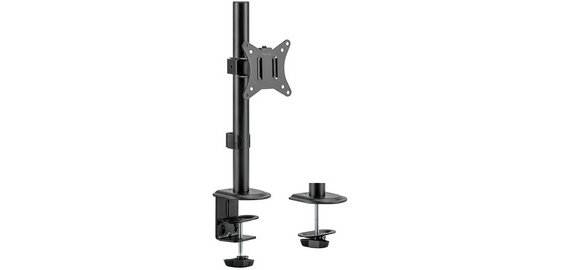 Bras support pour écran, longueur bras: 65 mm, noir