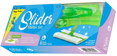 Slider Starter Set, balai + 8 lingettes