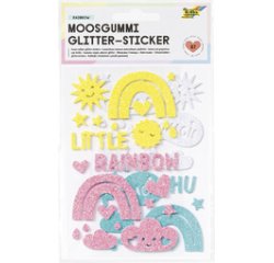 Sticker pailleté en caoutchouc mousse 'Rainbow'
