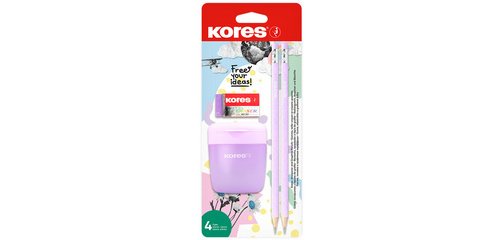 Kit crayon de papier 'Pastel', 4 pièces