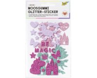 Sticker pailleté en caoutchouc mousse 'Unicorn'