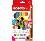 'KOLORES' colored pencil, case of 12 + 2x Duo