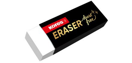 Kunststof gum 'Dust Free', wit