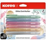 Surligneur 'Glitter', en forme de stylo, set de 6