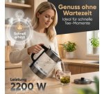 Bouilloire PC-WKS 1322, 1,7 L, verre / dark inox