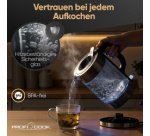 Bouilloire PC-WKS 1322, 1,7 L, verre / dark inox