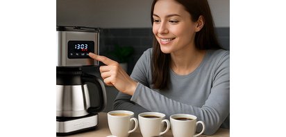 Elektrische Kaffeemaschine PC-KA 1300, 900 W, Edelstahl