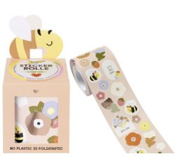 Sticker FLOWERS & BEES, sur rouleau, 4 m