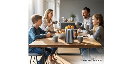 Wasserkocher PC-WK 1290, 1,5 Liter, Graphit