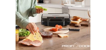 Appareil à croque-monsieur PC-ST 1315, inox/noir