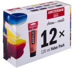 ROYAL TALENS Peinture acrylique AMSTERDAM, 12x 120 ml