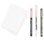 Kit créatif Fleurs de cerisier, 3 stylos + papier