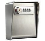Mini-kluis voor sleutels inox, voor 1 sleutelbos, zilver