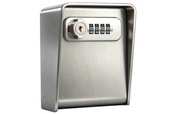 Stainless steel mini key safe, for 1 set of keys, silver