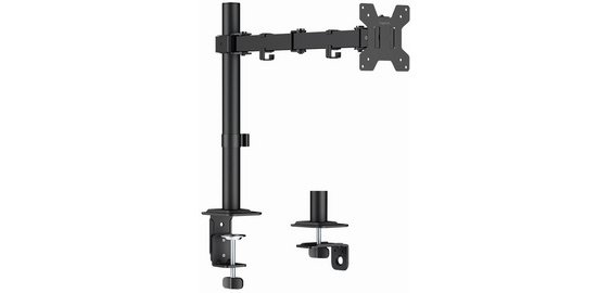 Bras support pour écran, longueur bras 376 mm, noir
