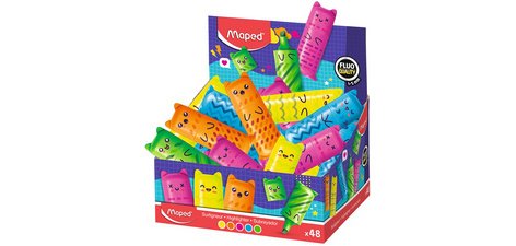 Mini-Textmarker FLUO'PEPS KAWAI, Display mit 48