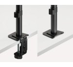 Support double écran, longueur bras 376 mm, noir