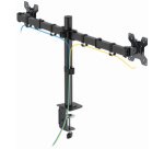 Support double écran, longueur bras 376 mm, noir