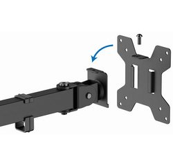 Support triple écran, longueur bras 376 mm, noir