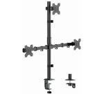 Support triple écran, longueur bras 376 mm, noir