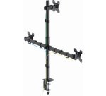 Support triple écran, longueur bras 376 mm, noir