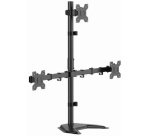 Bras support triple écran, avec socle, noir