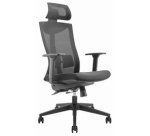 Fauteuil de bureau, dossier en mesh, noir