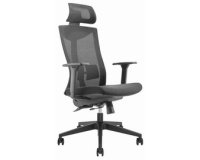 Fauteuil de bureau, dossier en mesh, noir