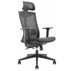 Fauteuil de bureau, dossier en mesh, noir