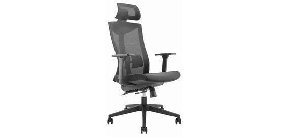 Fauteuil de bureau, dossier en mesh, noir