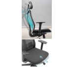 Fauteuil de bureau, dossier en mesh, noir