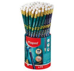 Crayon de papier DRAGON, avec gomme, HB, pot de 72