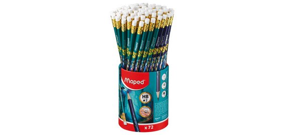 Crayon de papier DRAGON, avec gomme, HB, pot de 72