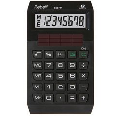 ECO 10 Calculator, 8 digits, black