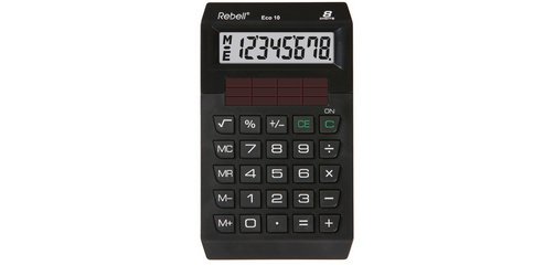 ECO 10 Calculator, 8 digits, black