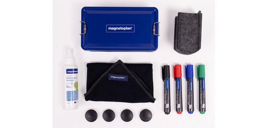 Kit premium pour tableau blanc, boîte en métal