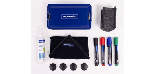 Kit premium pour tableau blanc, boîte en métal