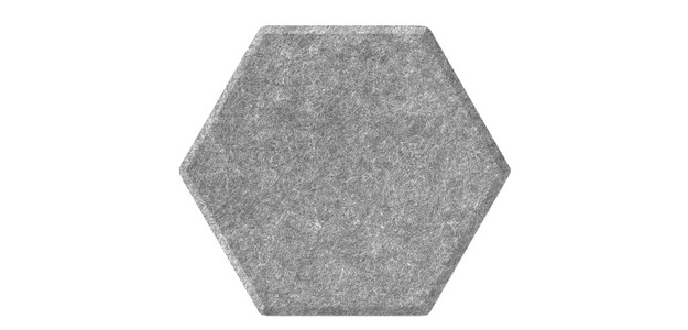 Panneaux muraux acoustiques hexagonaux autocollants ecoAware - Lot de 6 - L 37 x H 32 x P 0,9 cm