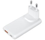 Chargeur de voyage double USB, 65 W, extra-mince