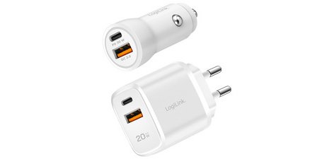 Set de 2 chargeurs USB, allume-cigare & secteur