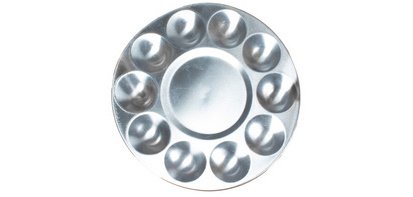 Palette de peinture, aluminium, rond, 170 mm