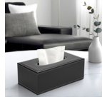 Distributeur de mouchoirs, rectangulaire, noir