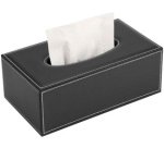 Distributeur de mouchoirs, rectangulaire, noir