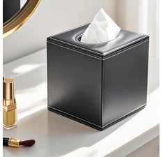 Distributeur de mouchoirs, carré, noir